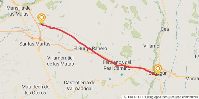 Ruta Jacobea Madrilena stage 15 Map