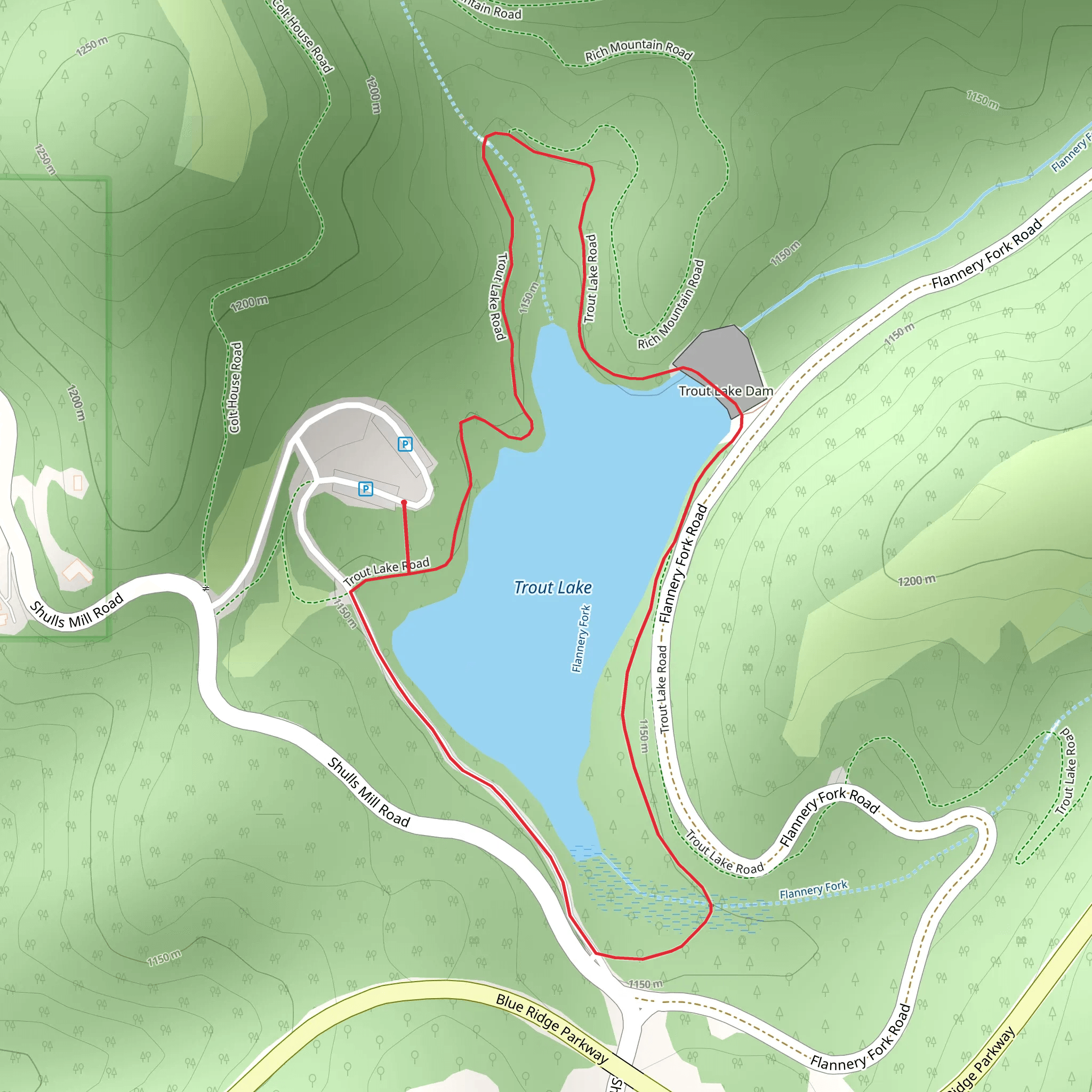 Trout Lake Loop mobile static map