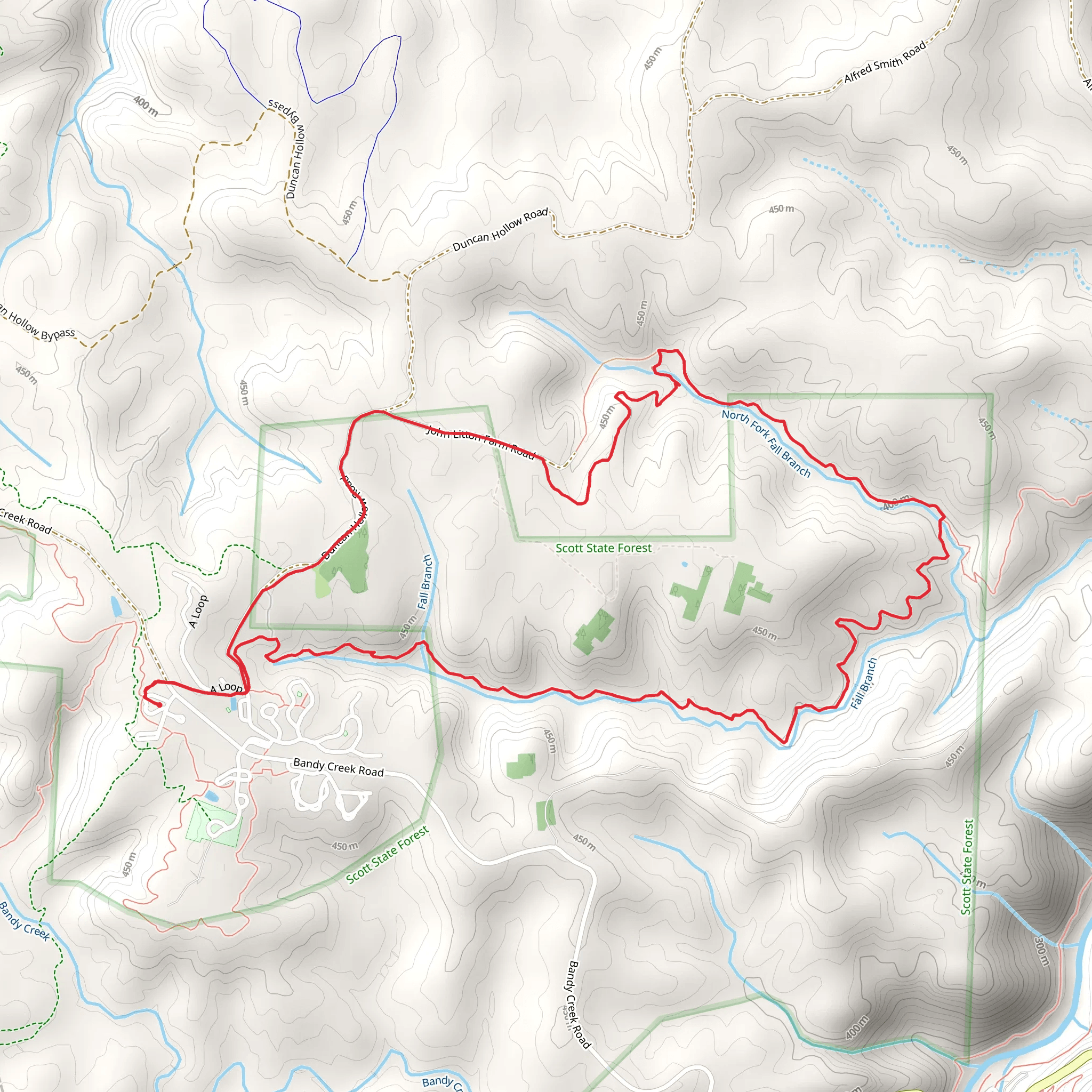 John Litton Farm Hike Loop mobile static map