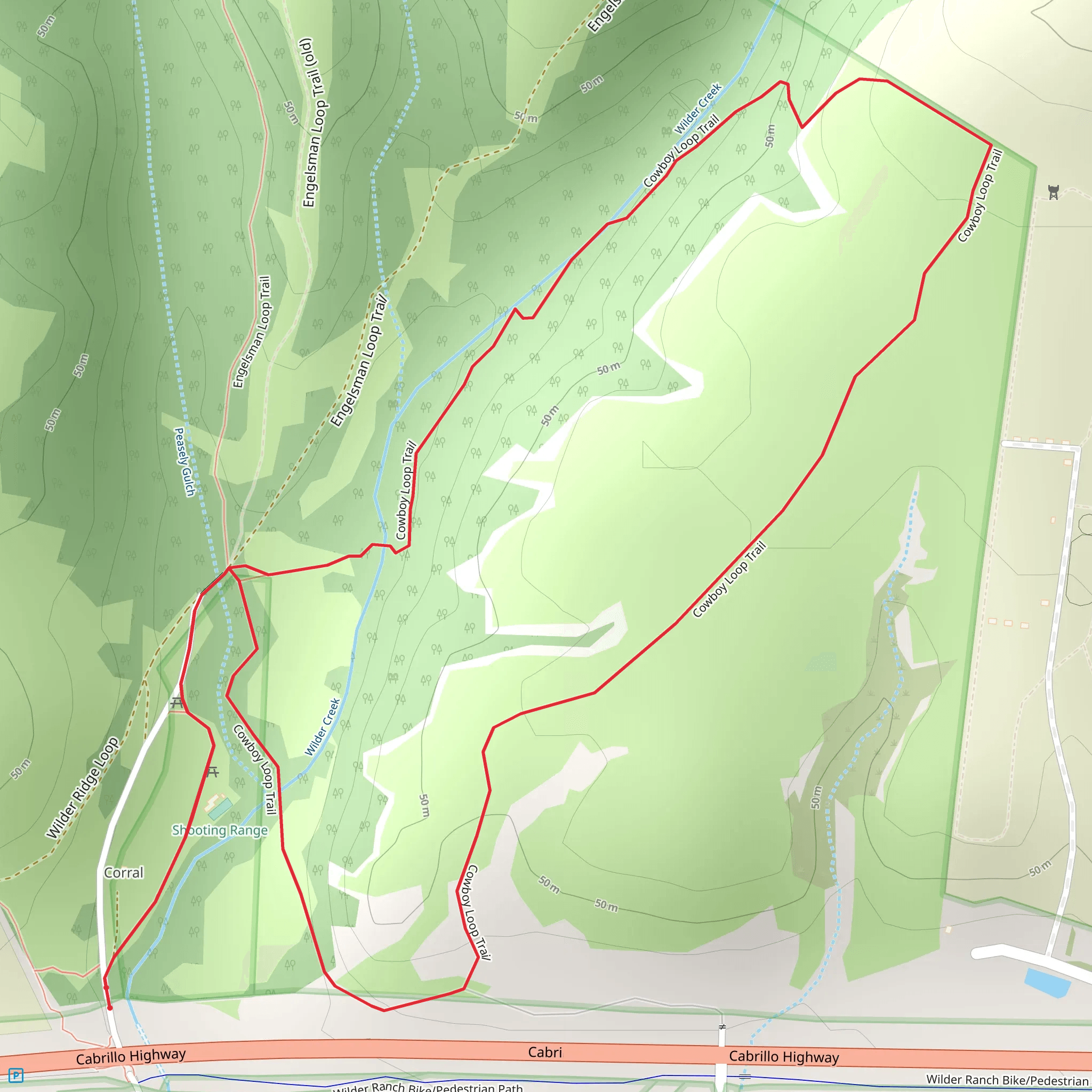 Cowboy Loop Trail mobile static map