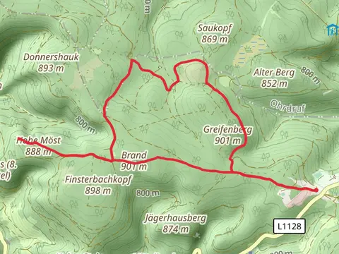 Brand and Hohe Möst Loop via Rennsteig