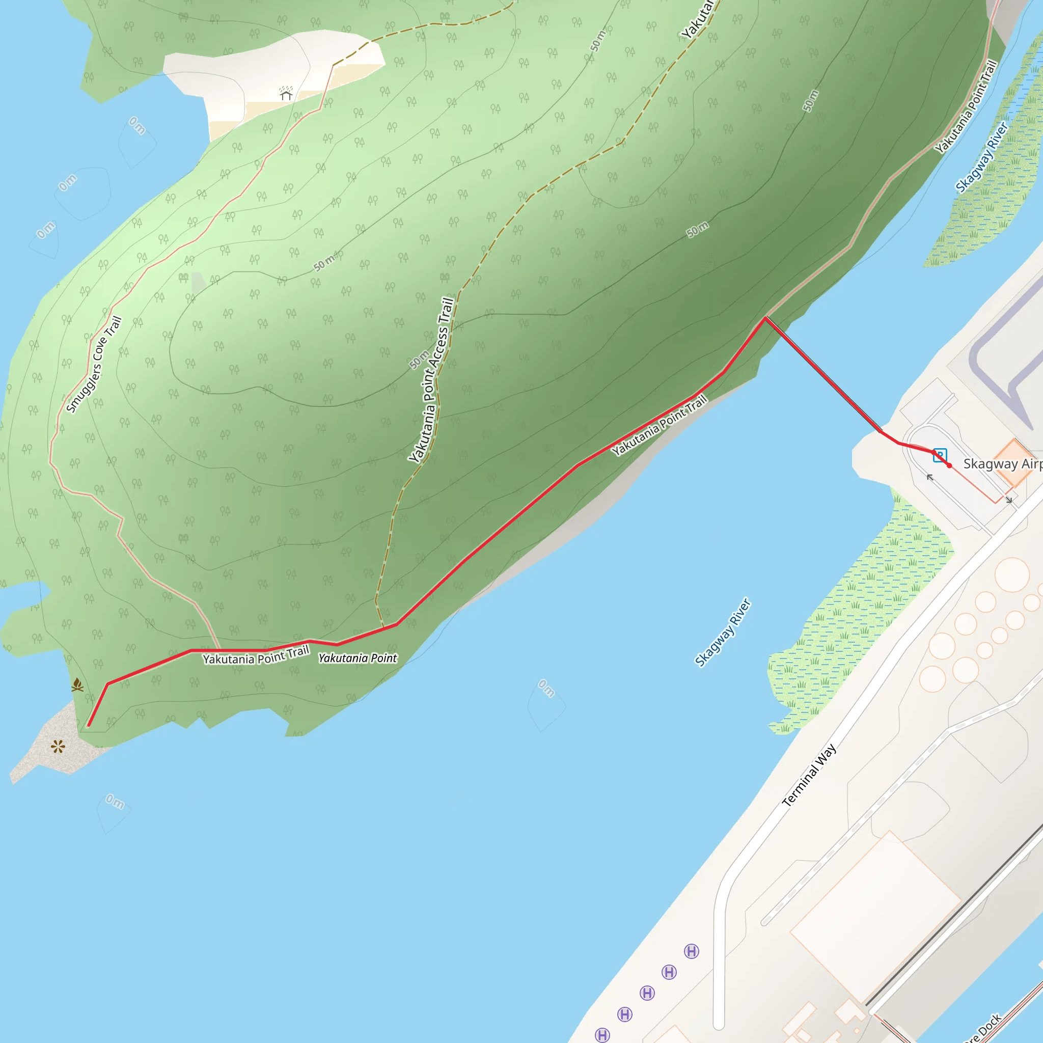 Yakutania Point Trail mobile static map