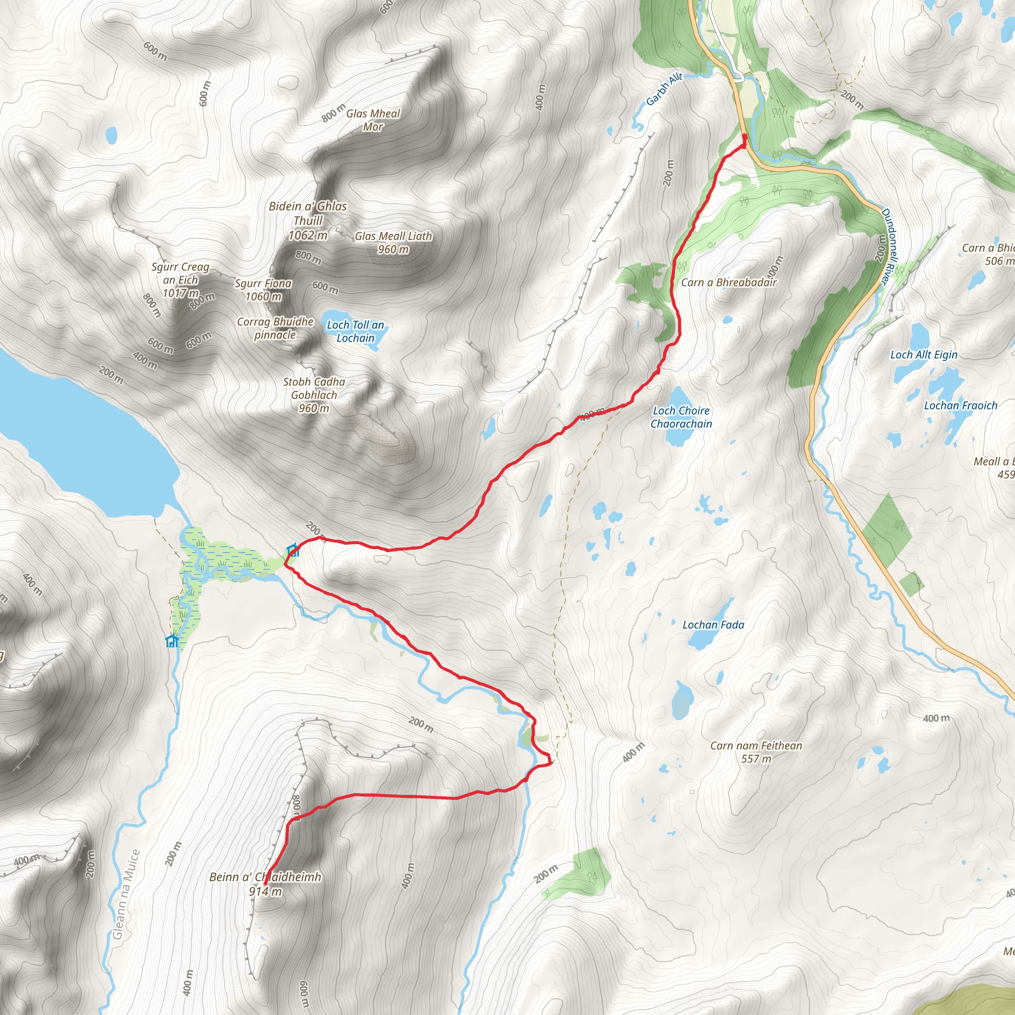 Beinn a' Chlaidheimh mobile static map