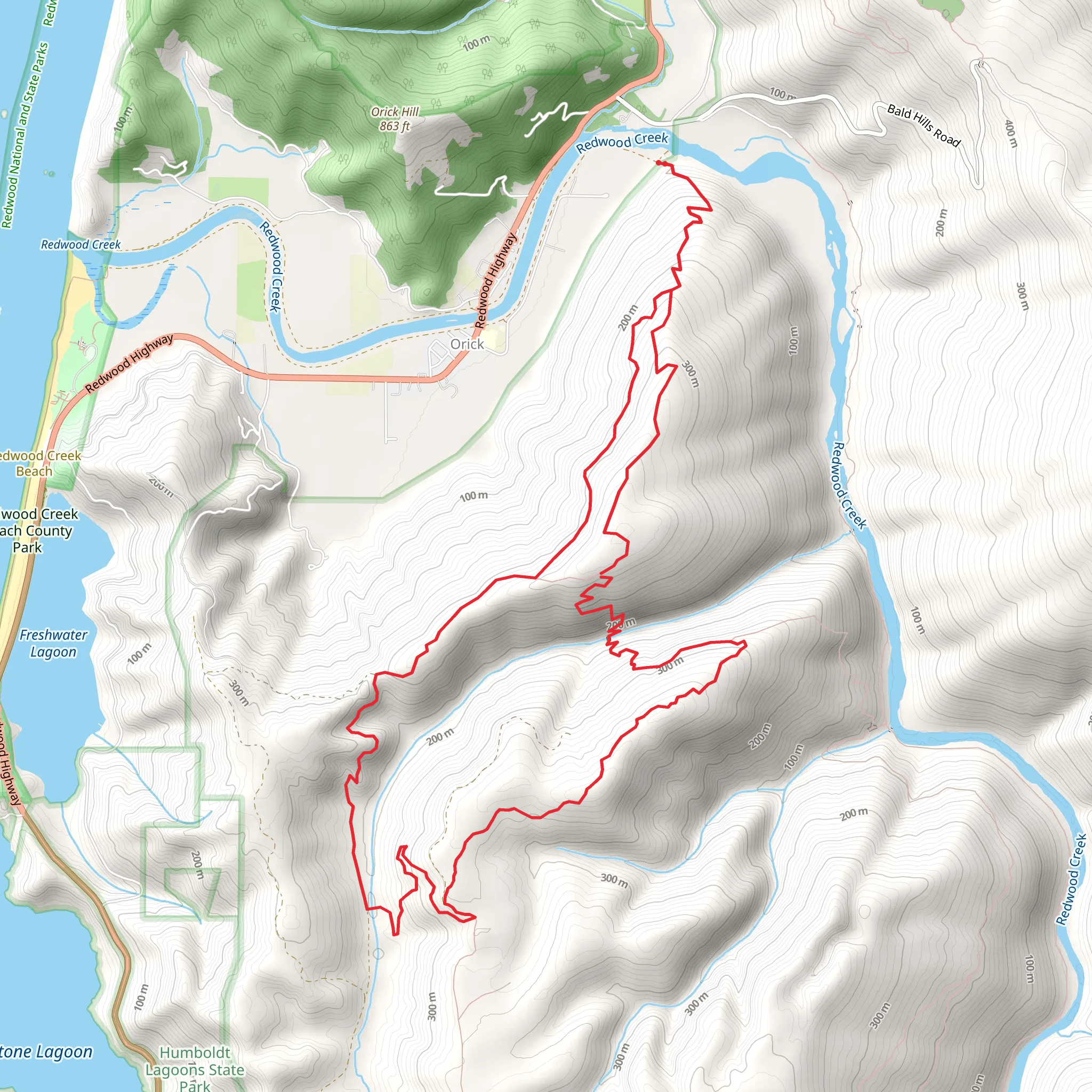 McArthur Creek Loop Trail mobile static map
