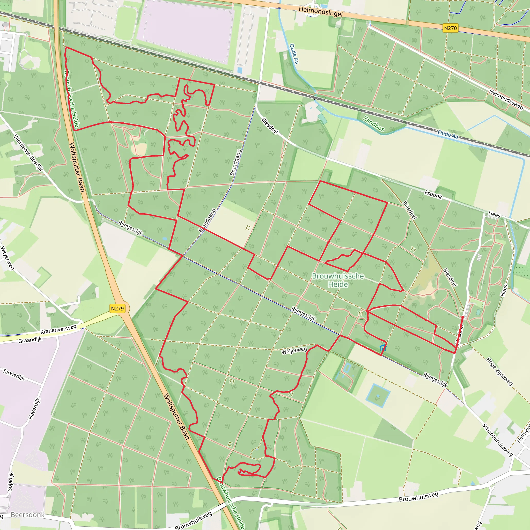 Brouwhuissche and De Rakt Loop mobile static map