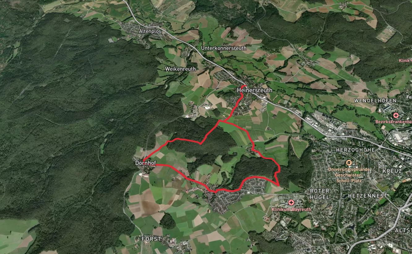 Oberpreuschwitz and Dornhof Loop from Heinersreuth