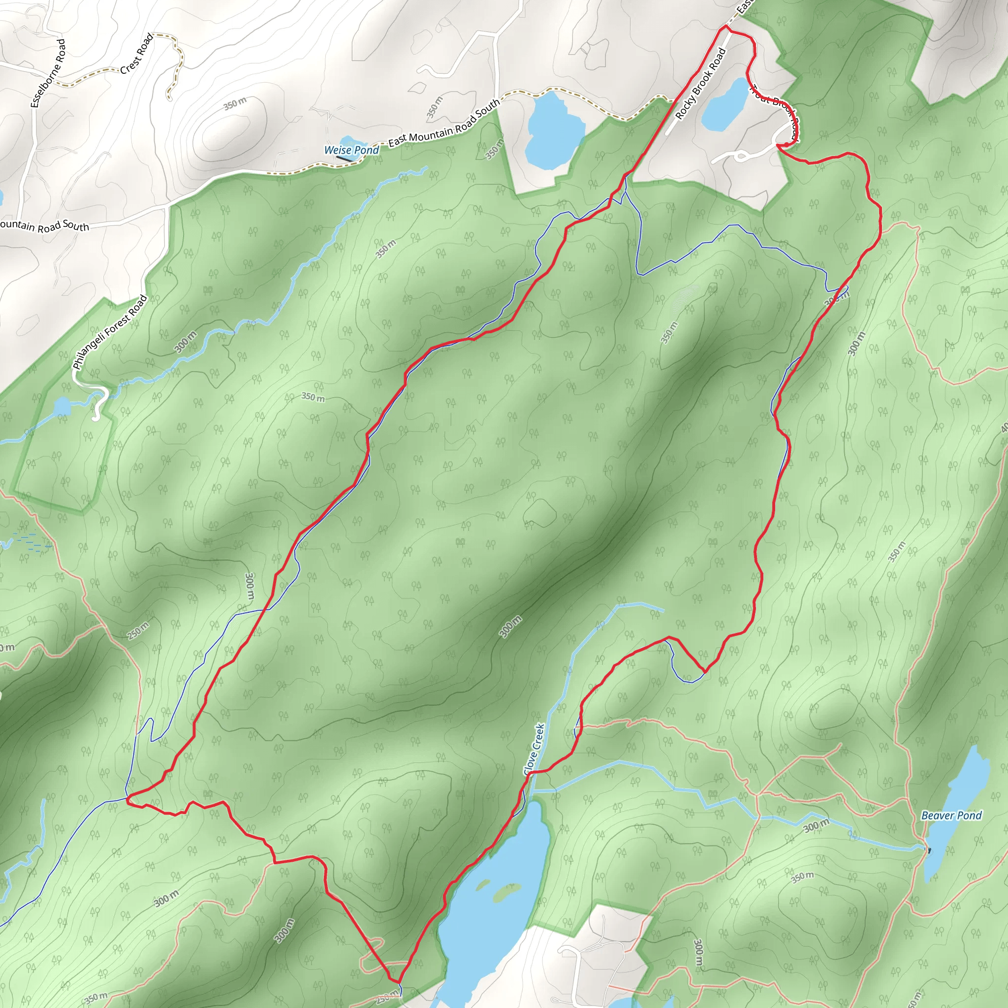 School Mountain and Fahnestock Trail Loop mobile static map