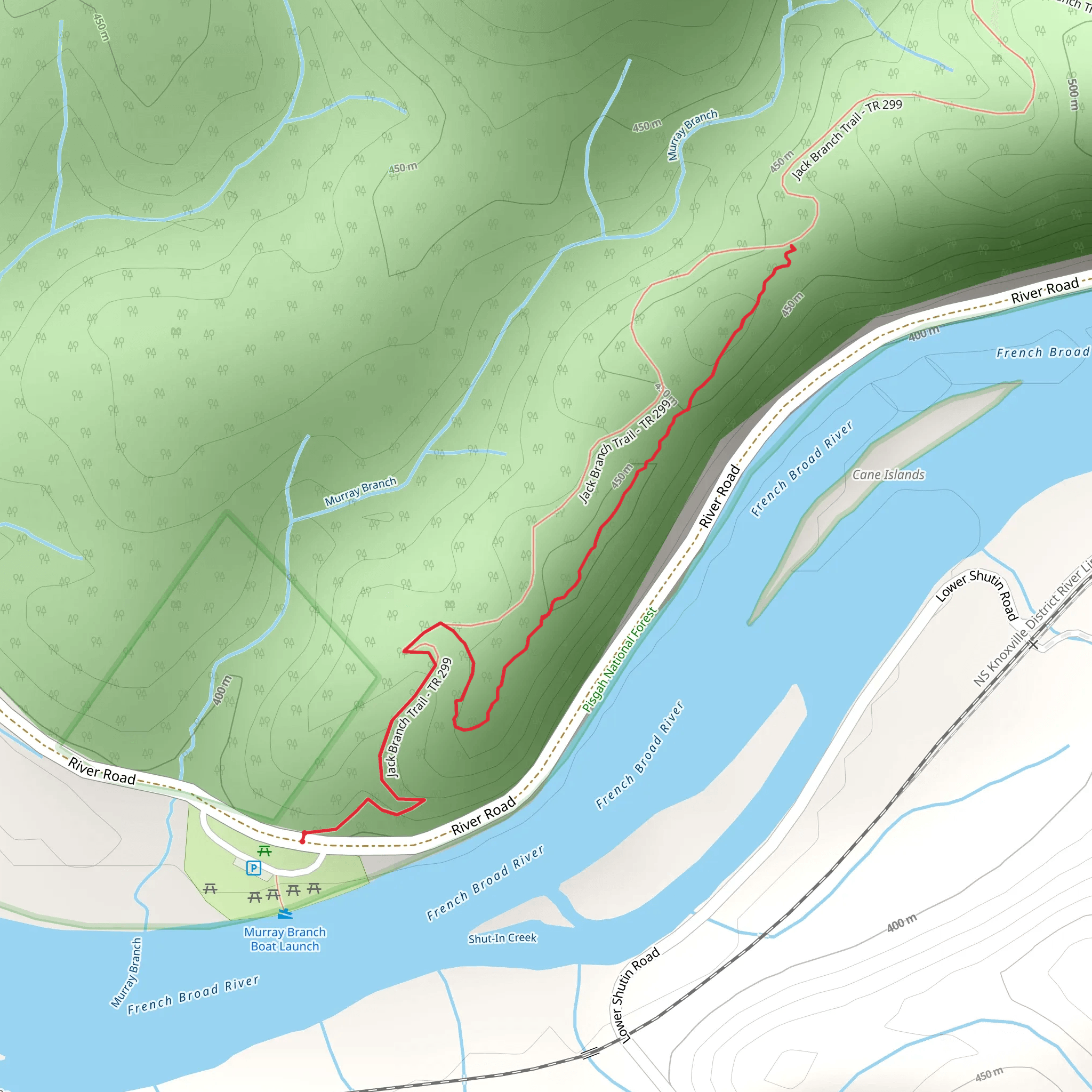 River Ridge Loop Trail mobile static map