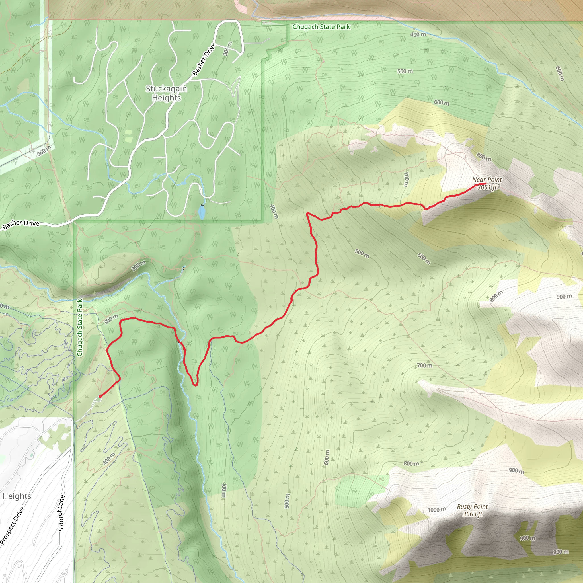 Near Point via Wolverine Trail mobile static map