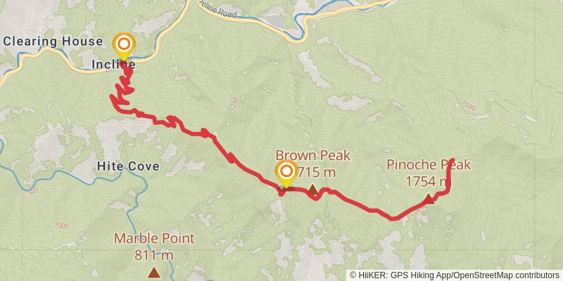Pinoch Ridge Trail stage 3 Map
