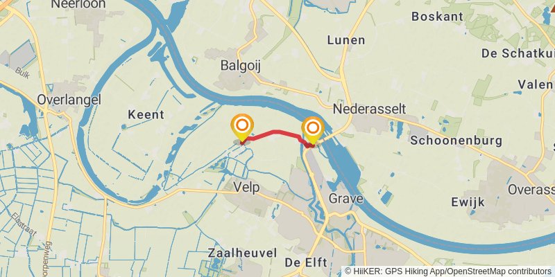 Streekpad Nijmegen alt 2 Map