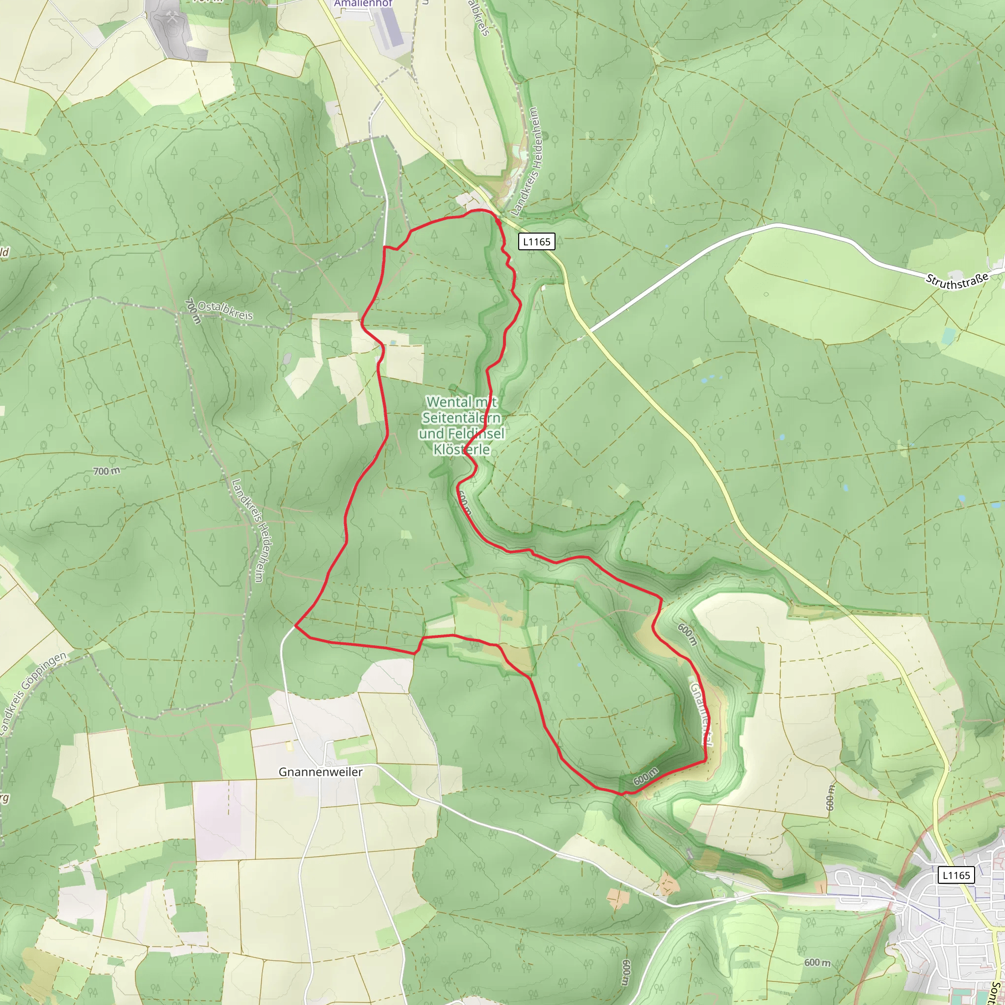 Rundweg Rauheck and Kloesterle Loop mobile static map