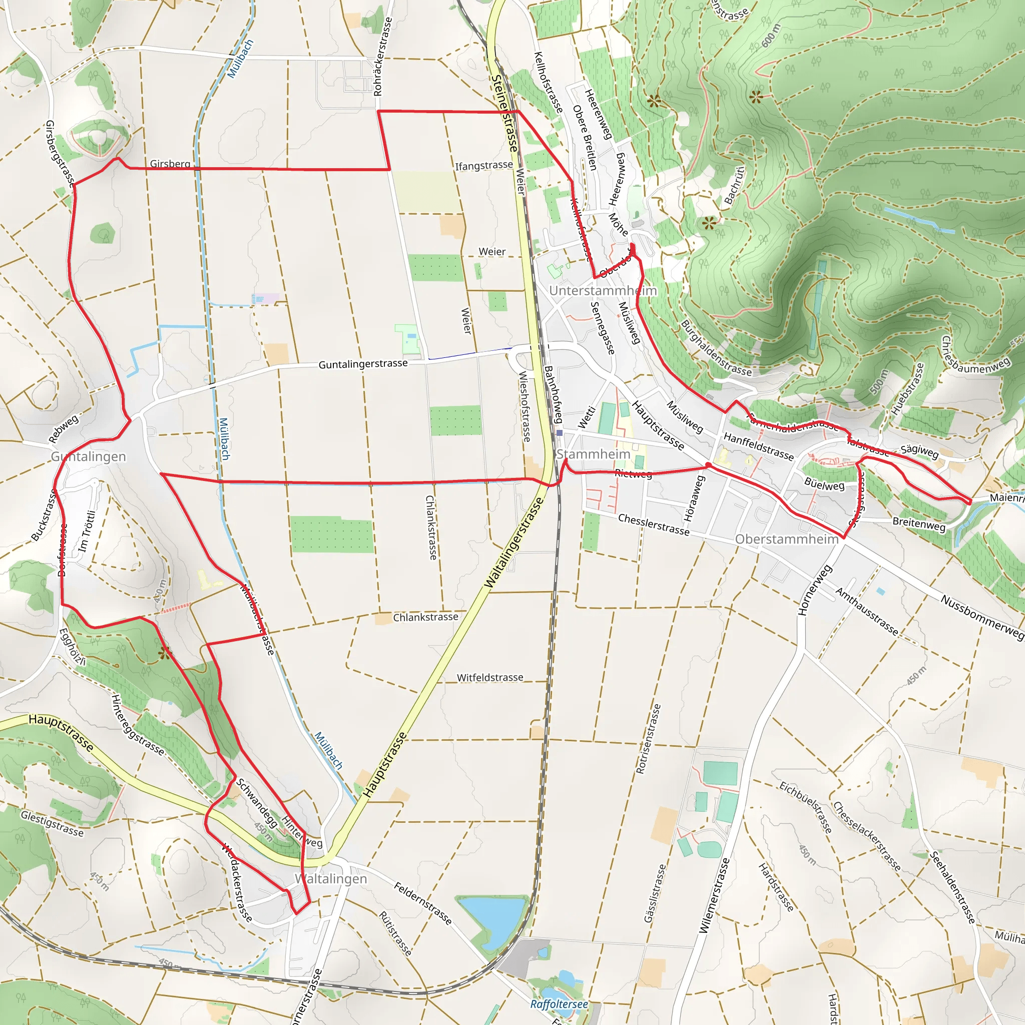 Stammertal Rundweg mobile static map