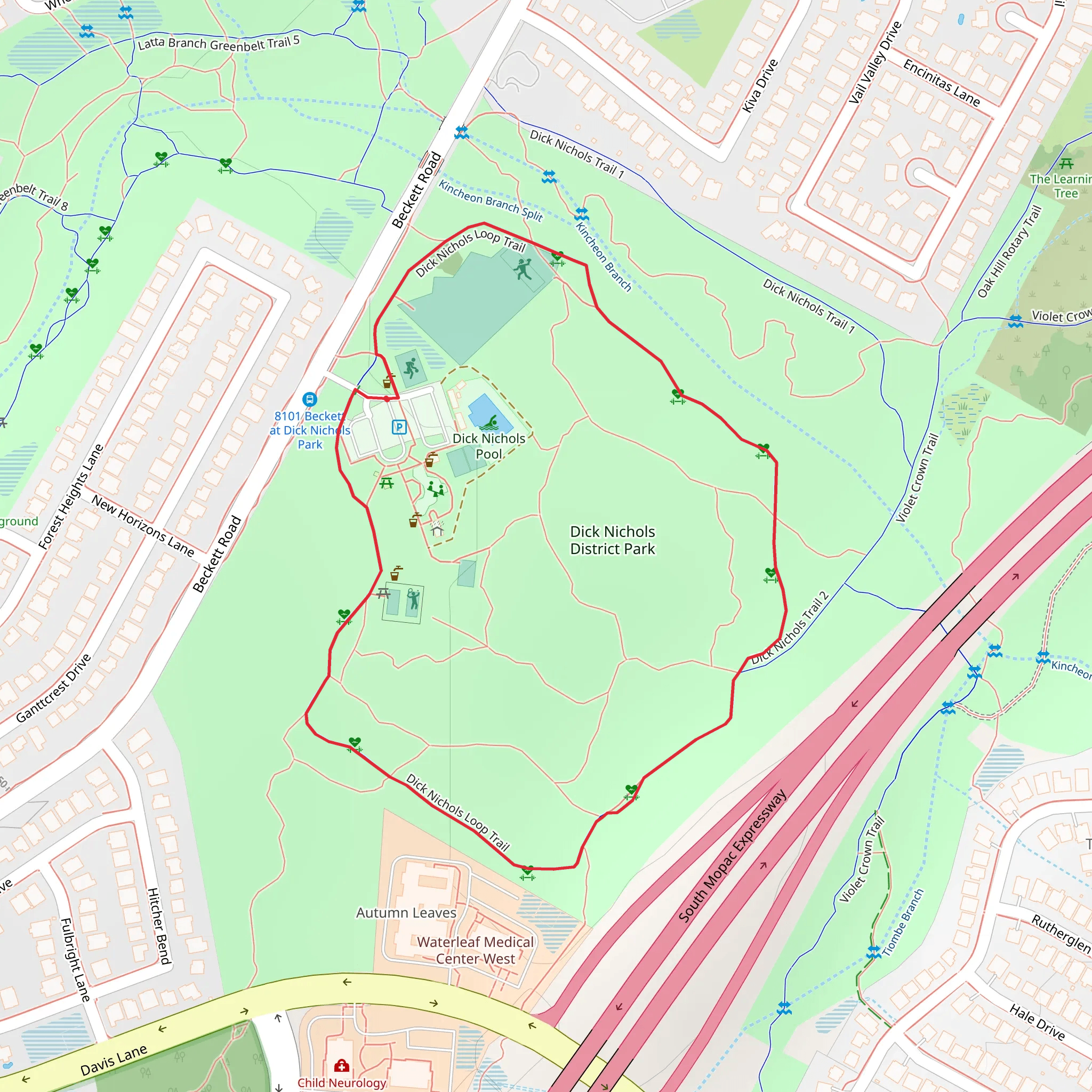 Dick Nichols Loop Trail mobile static map