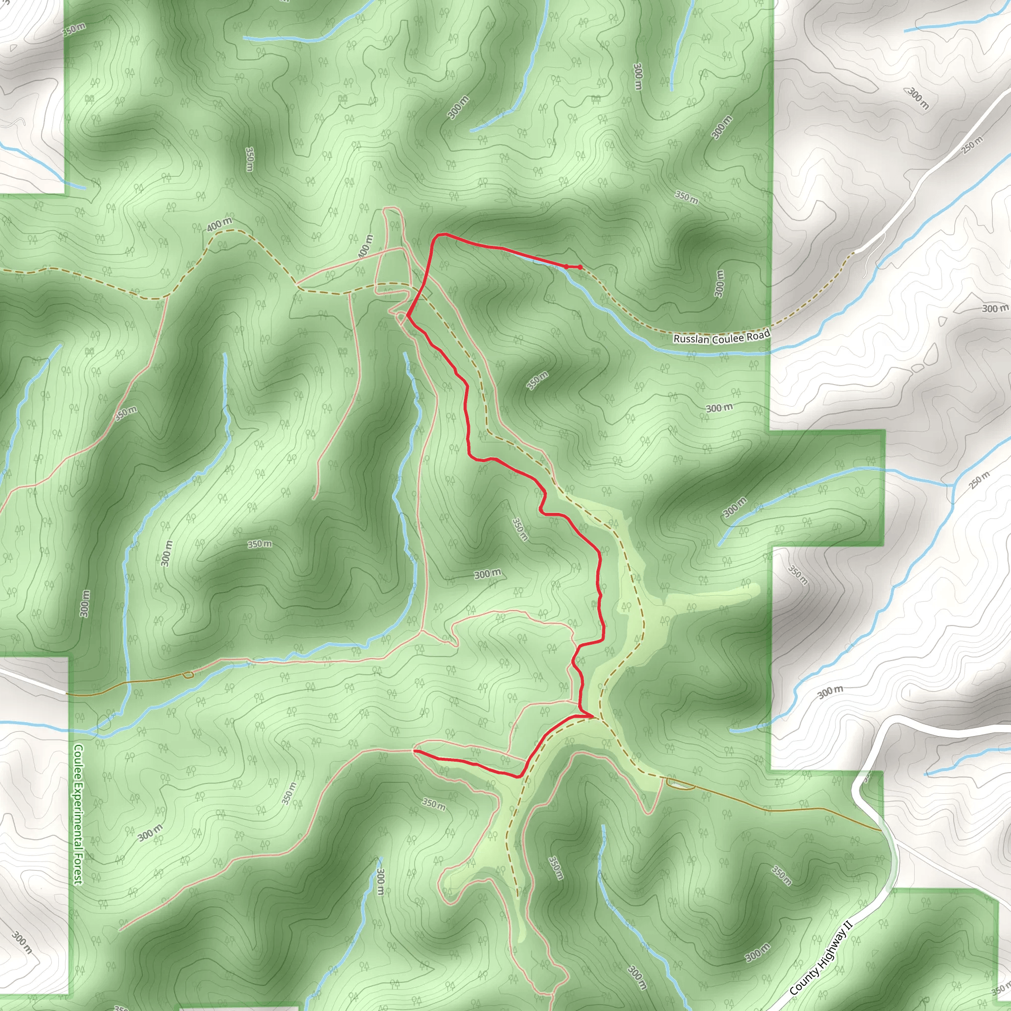 Russlan Coulee Road Walk mobile static map