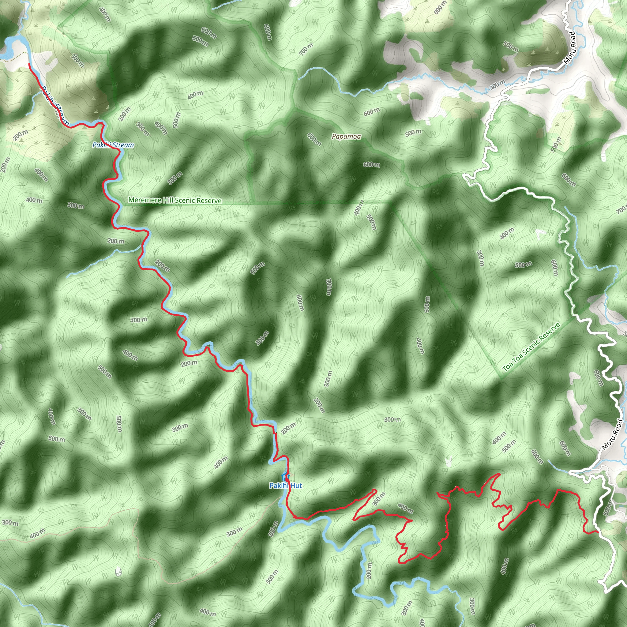 Pakihi Track mobile static map