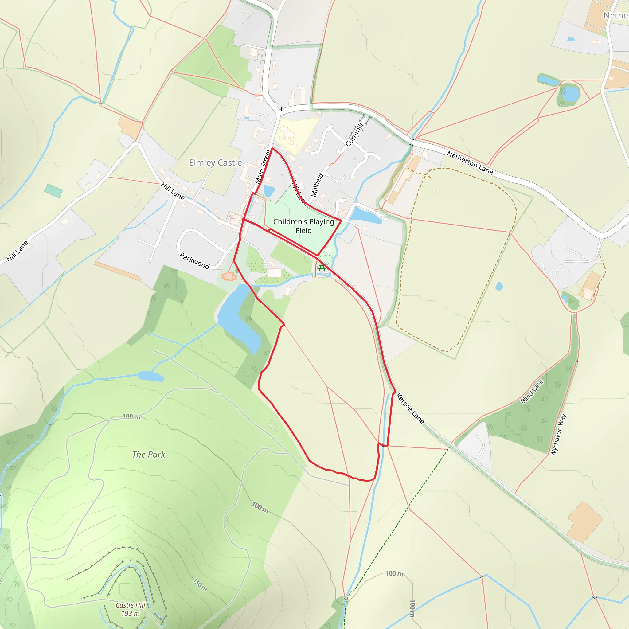 Elmley Castle Loop mobile static map