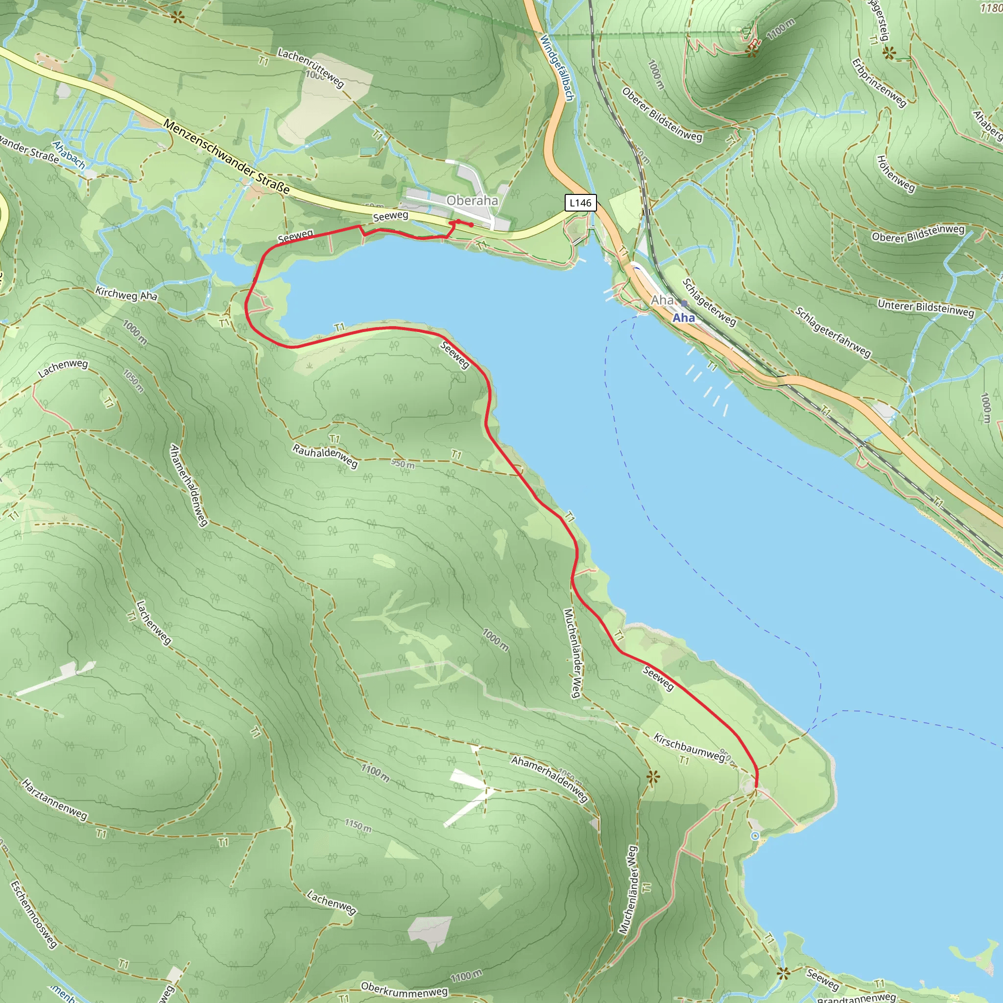 Unterkrummen Walk via Seewege Waldmatt mobile static map