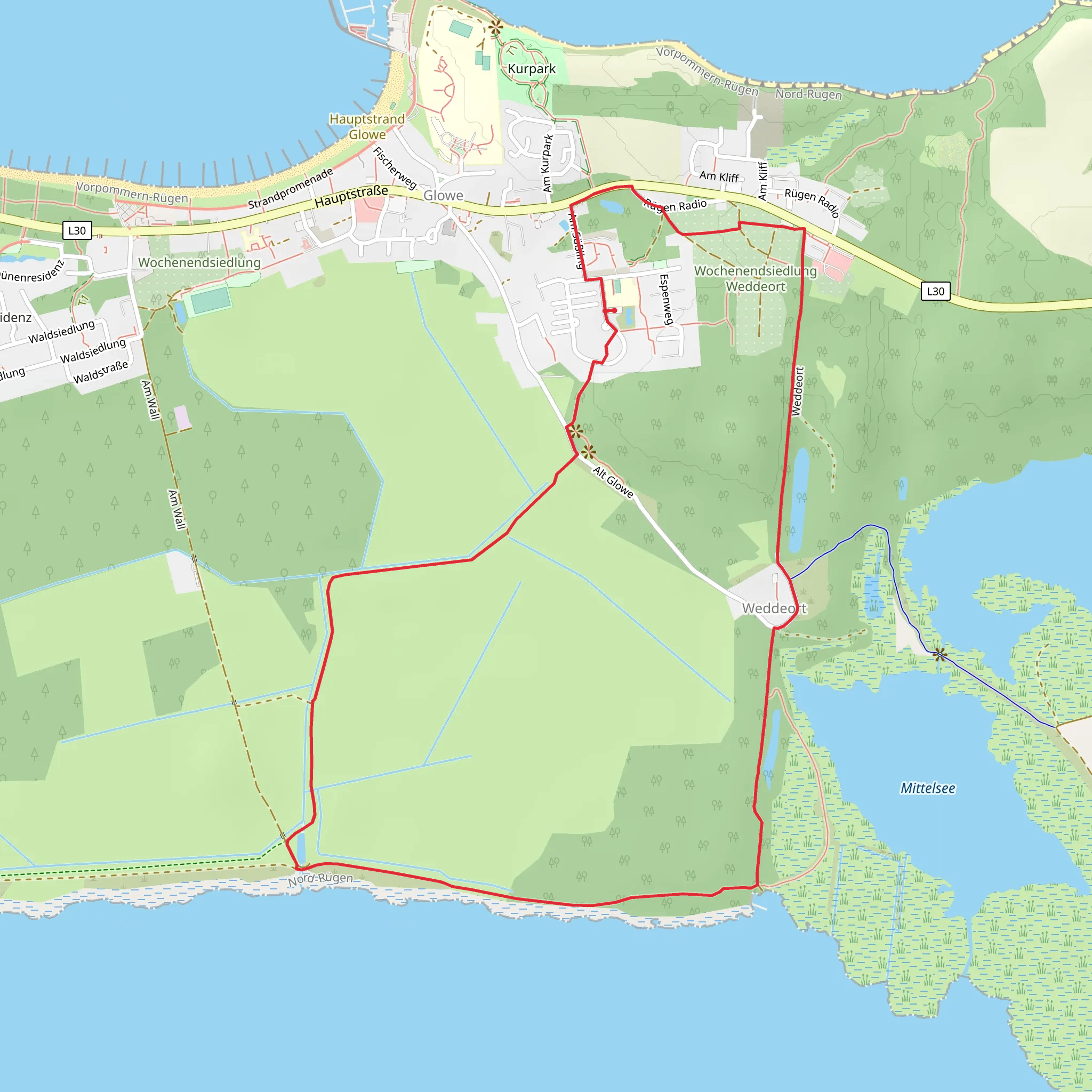 Spycker See in Glowe mobile static map