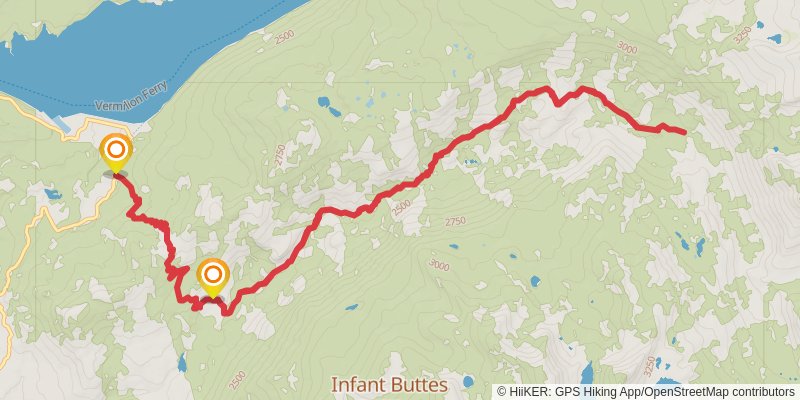 Bear Creek Cutoff Trail stage 2 Map