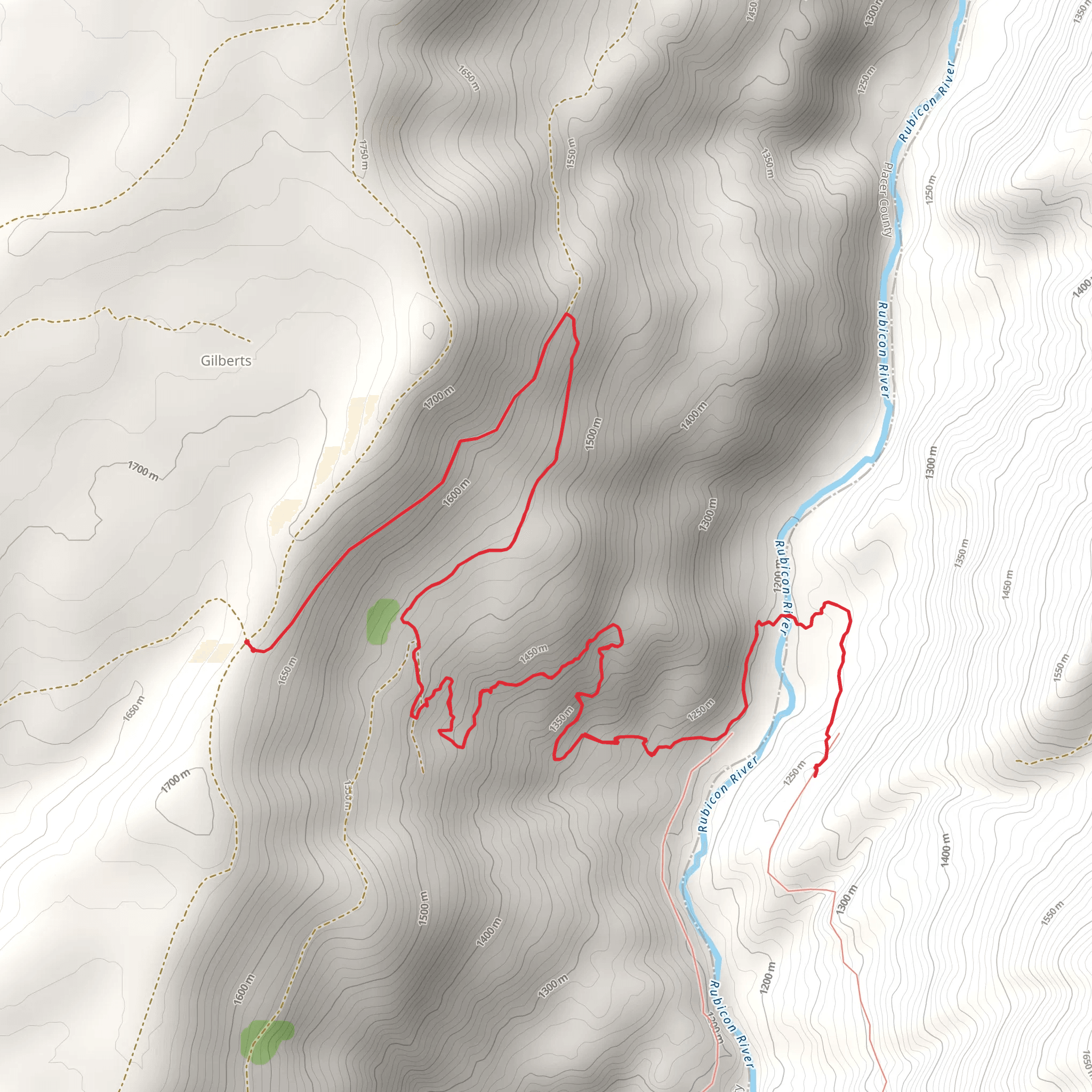 Hales Crossing Trail mobile static map