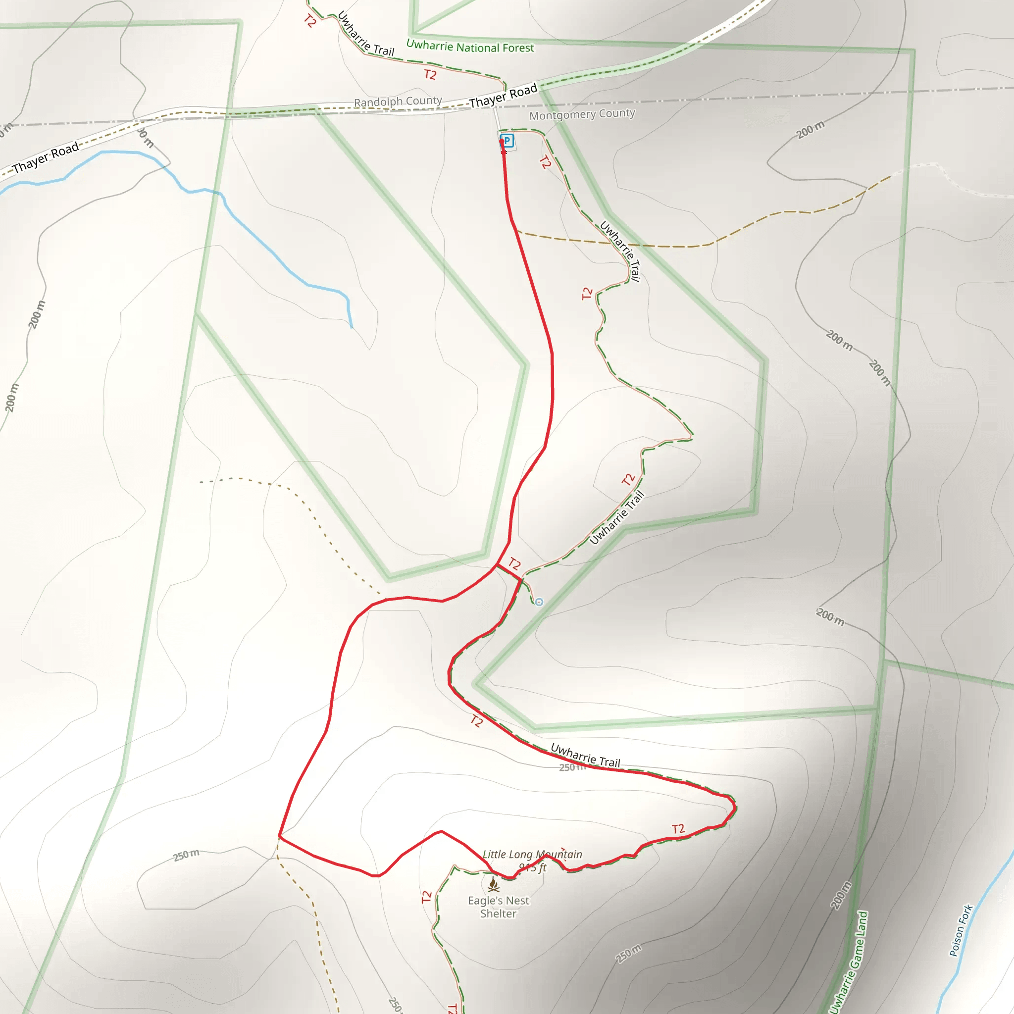 Little Long Mountain Loop mobile static map