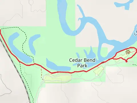 Cedar Bend Interpretive Trail Out and Back
