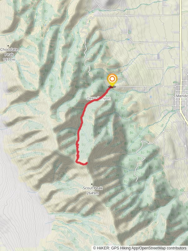 Mendon Peak via Deep Canyon Trail