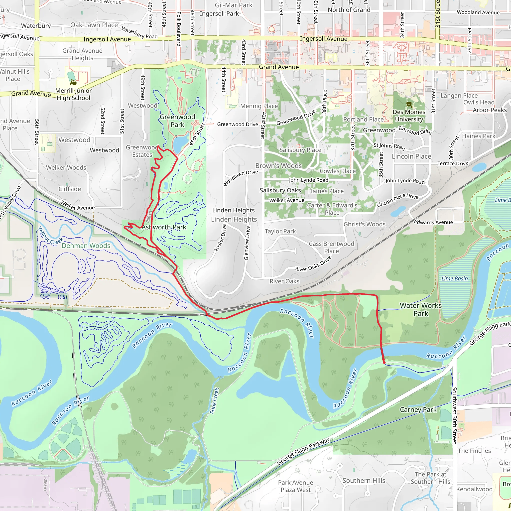Bill Riley Loop Trail mobile static map