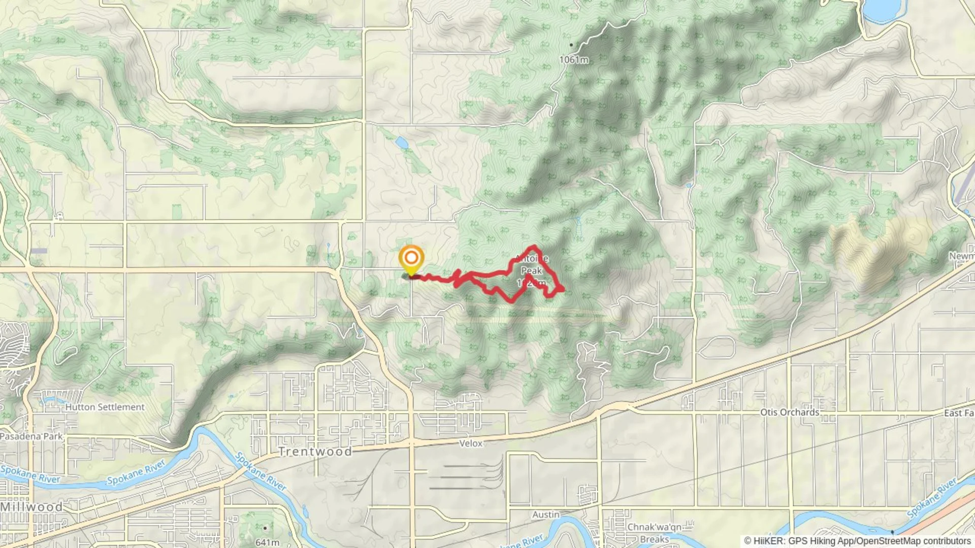 An image depicting the trail Antoine Peak Loop and its surrounding area.