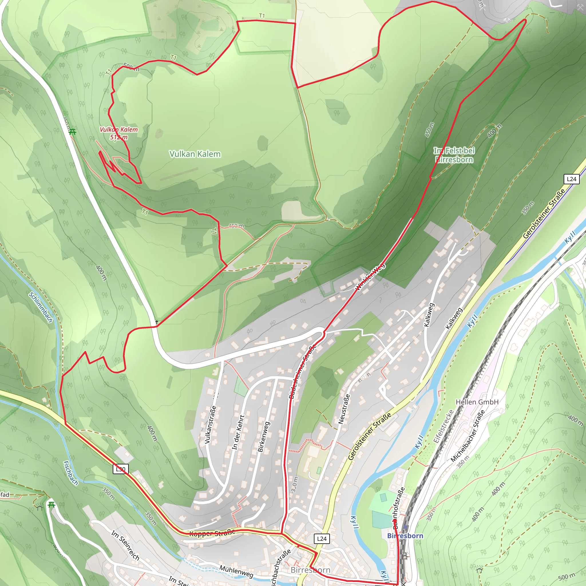 Vulkan Kalem via Winkler Weg mobile static map