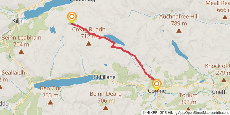 Famous Highland Drove Walk stage 17 Map