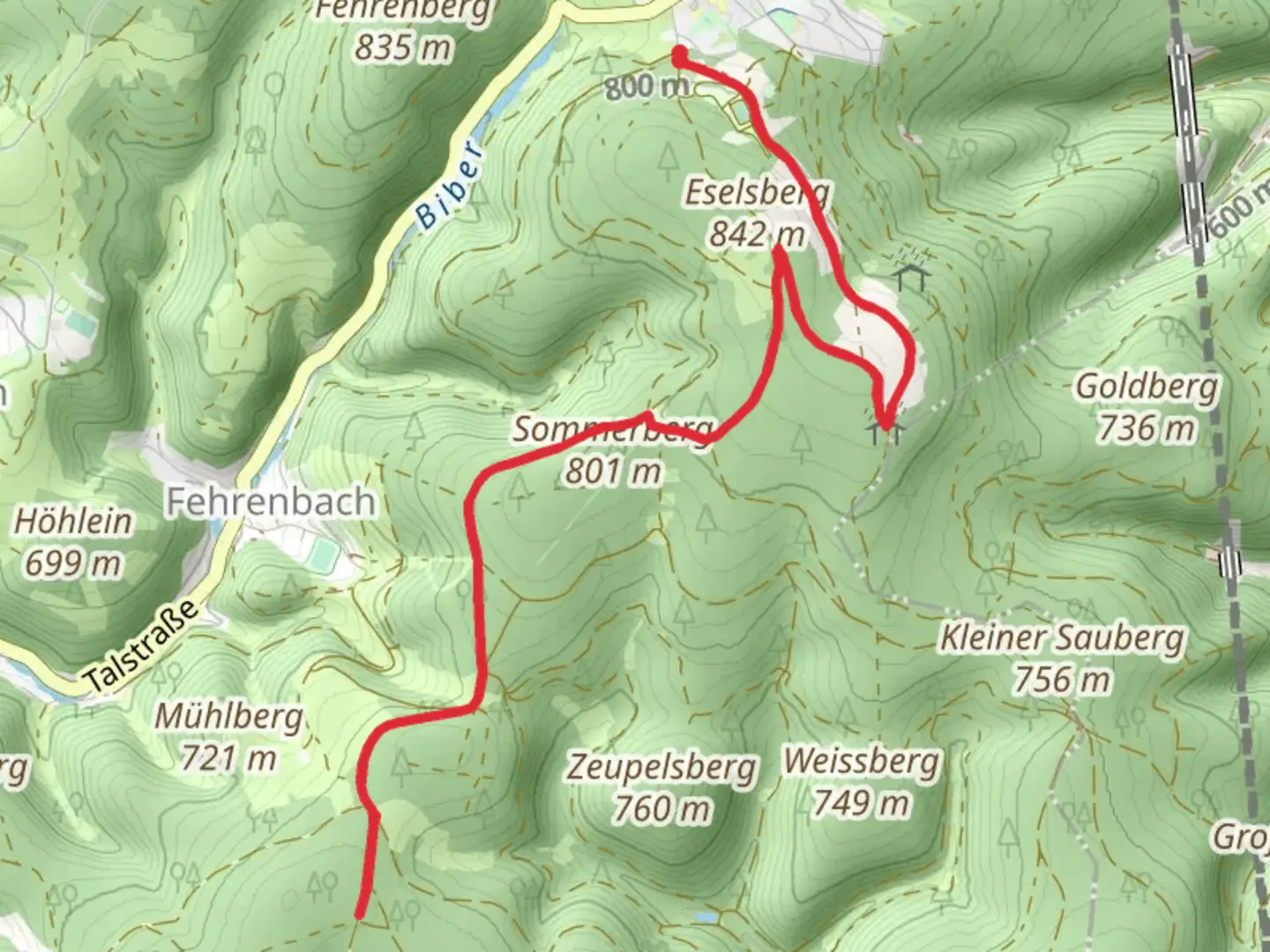 An image depicting the trail Sommerberg Walk and its surrounding area.