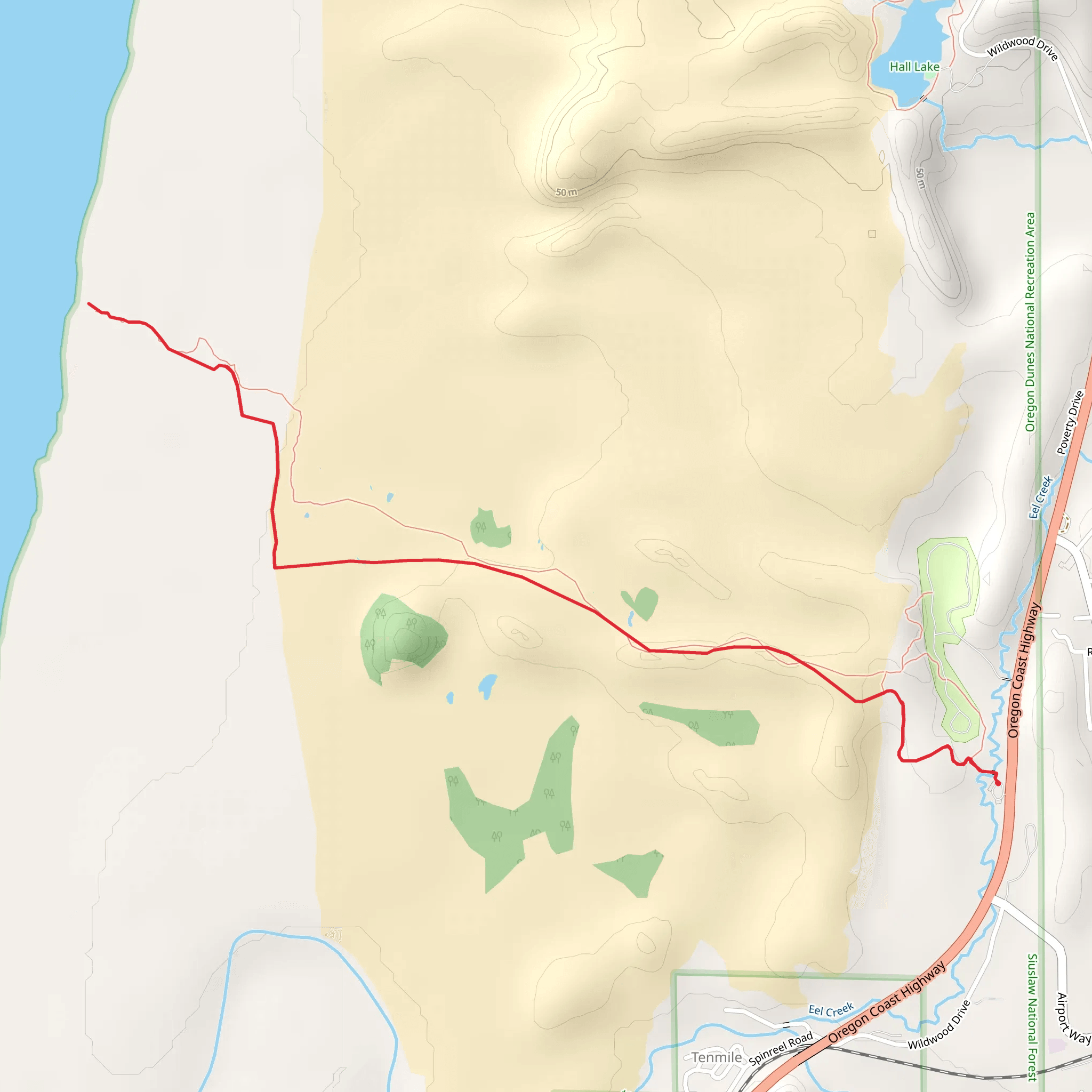 John Dellenback Dunes Trail mobile static map