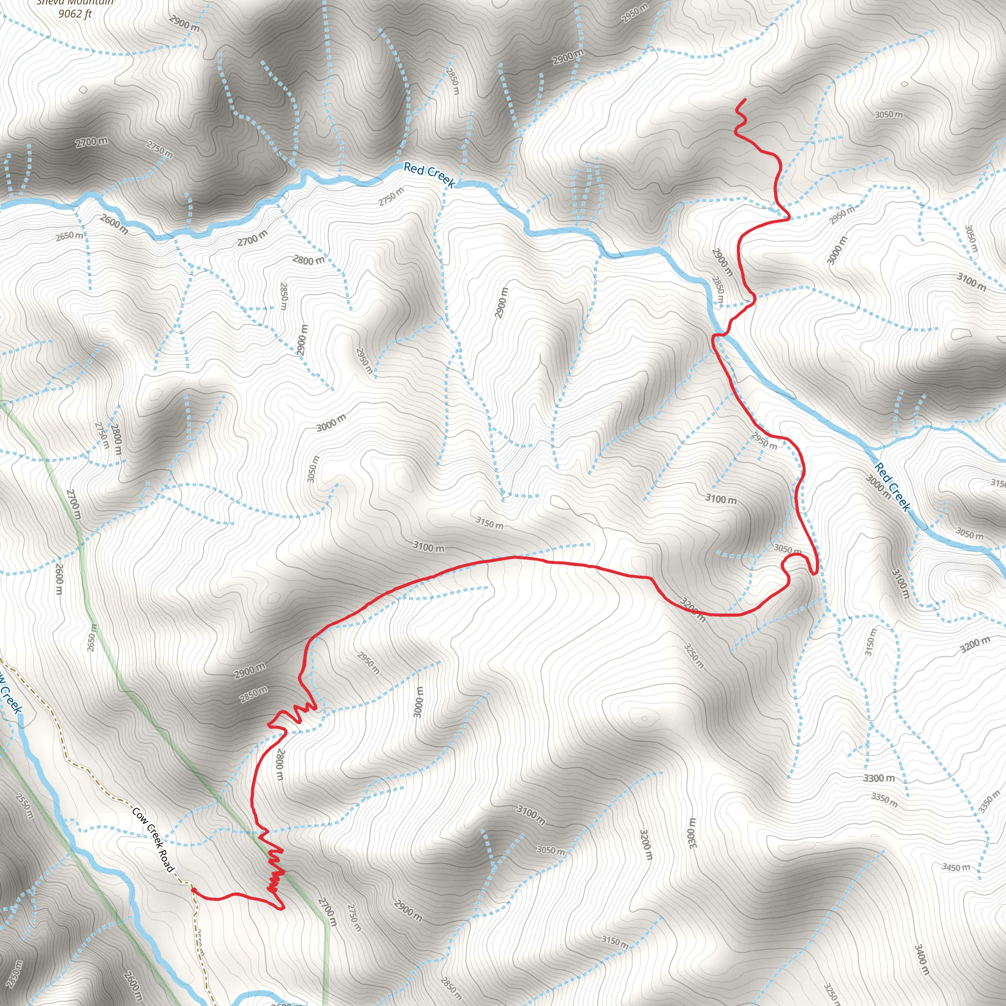 Stealey Mountain South Trail mobile static map