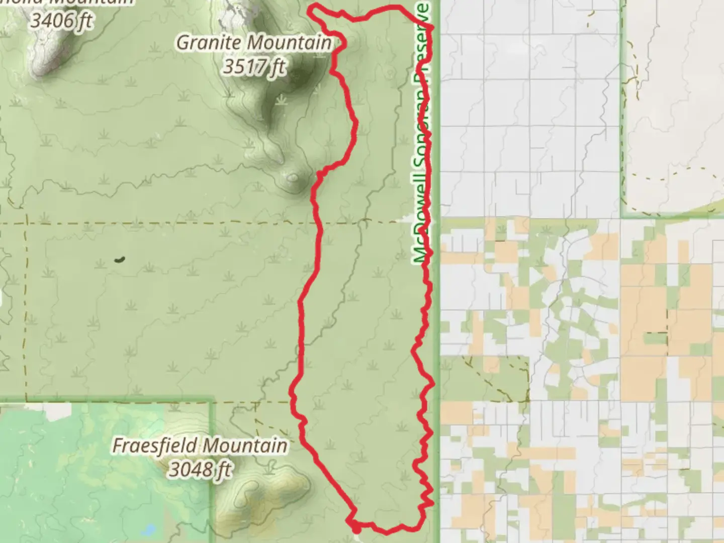 An image depicting the trail Maricopa Loop Trail and its surrounding area.