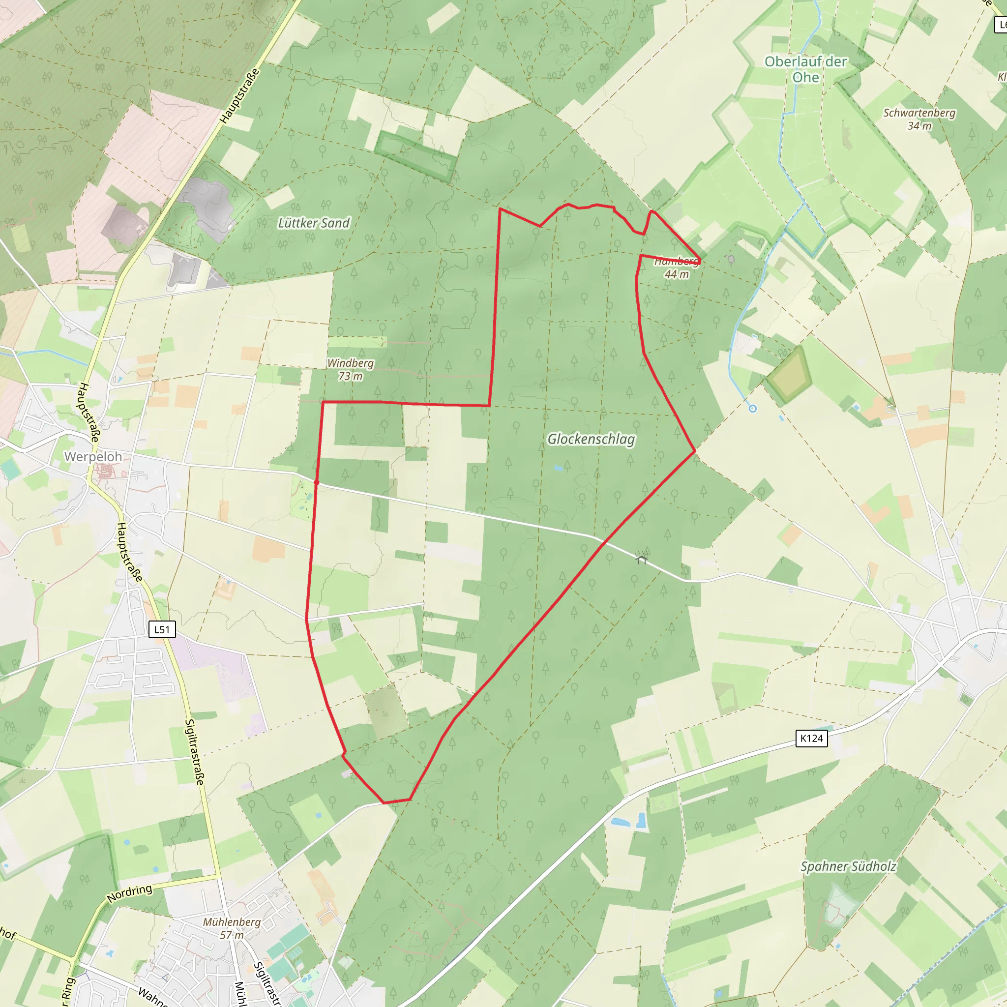 Hamberg via Geestweg mobile static map