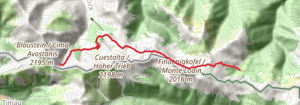Via Alpina - Red Trail stage 22 Map