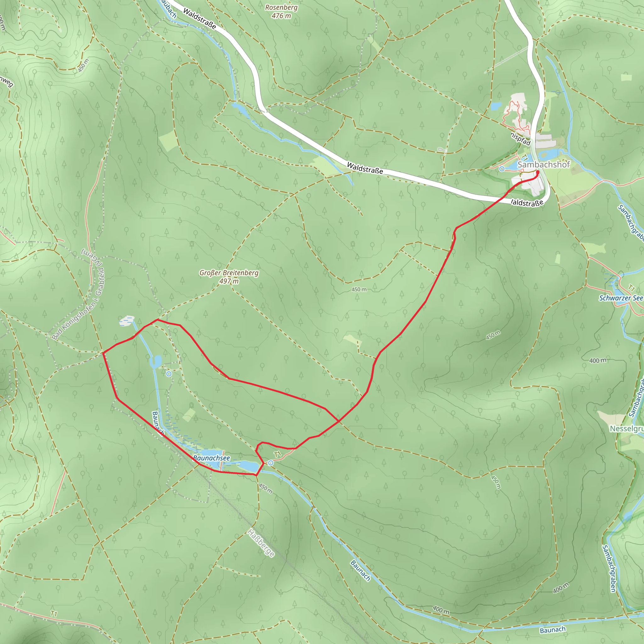 Baunachsee Loop mobile static map