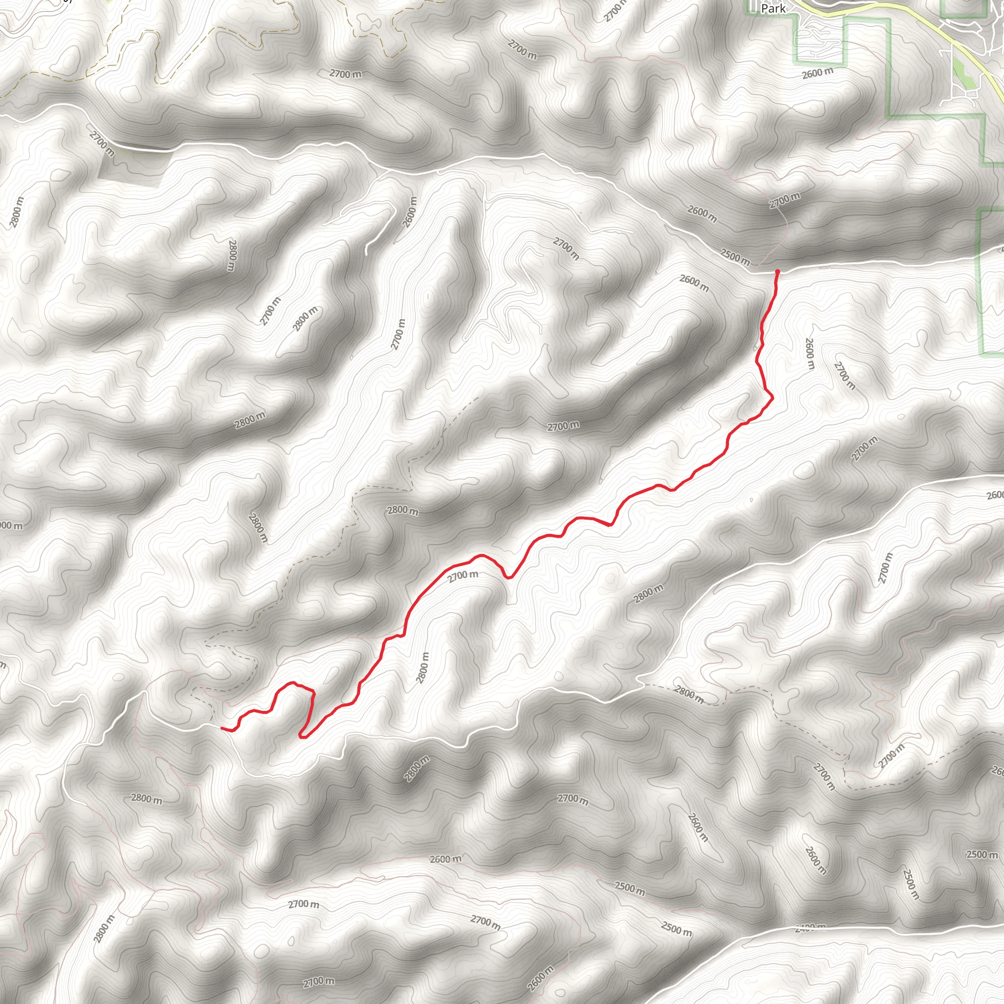 Lucas Canyon Trail mobile static map