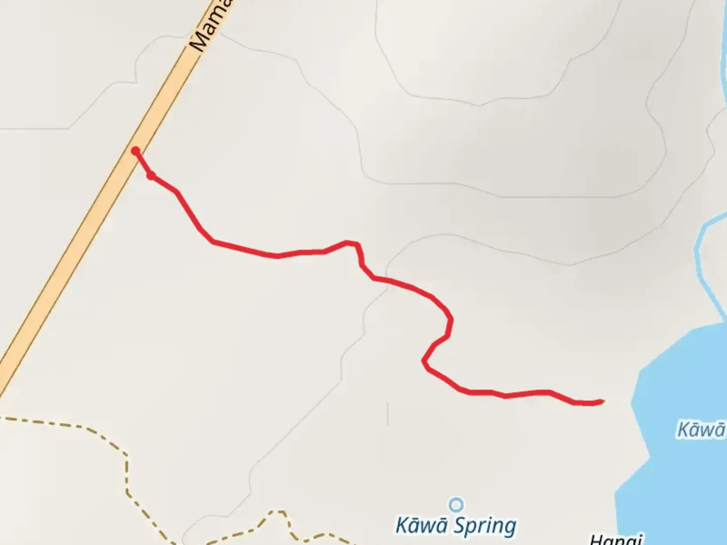 An image depicting the trail Walk to Kawa Bay and its surrounding area.
