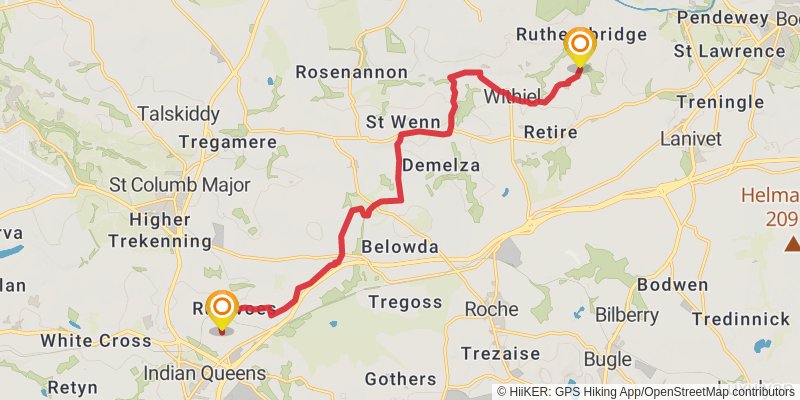 Celtic Way stage 55 Map