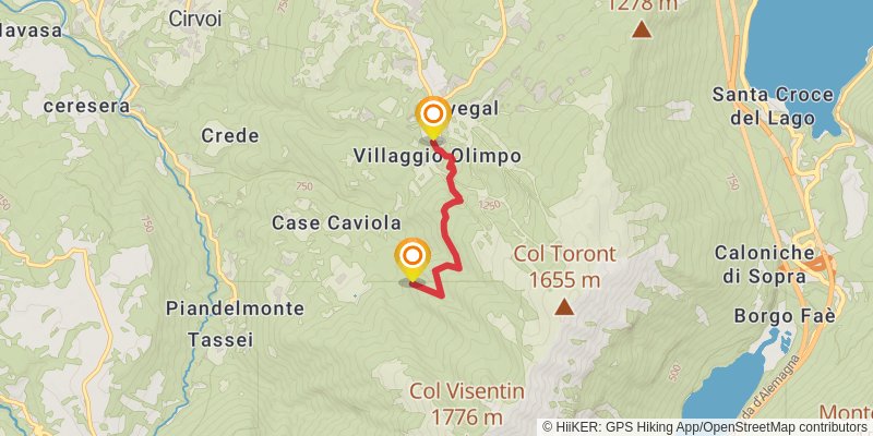 Dream Path - Traumpfad - Munich to Venice stage 30 Map
