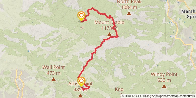 American Discovery Trail - California stage 25 Map