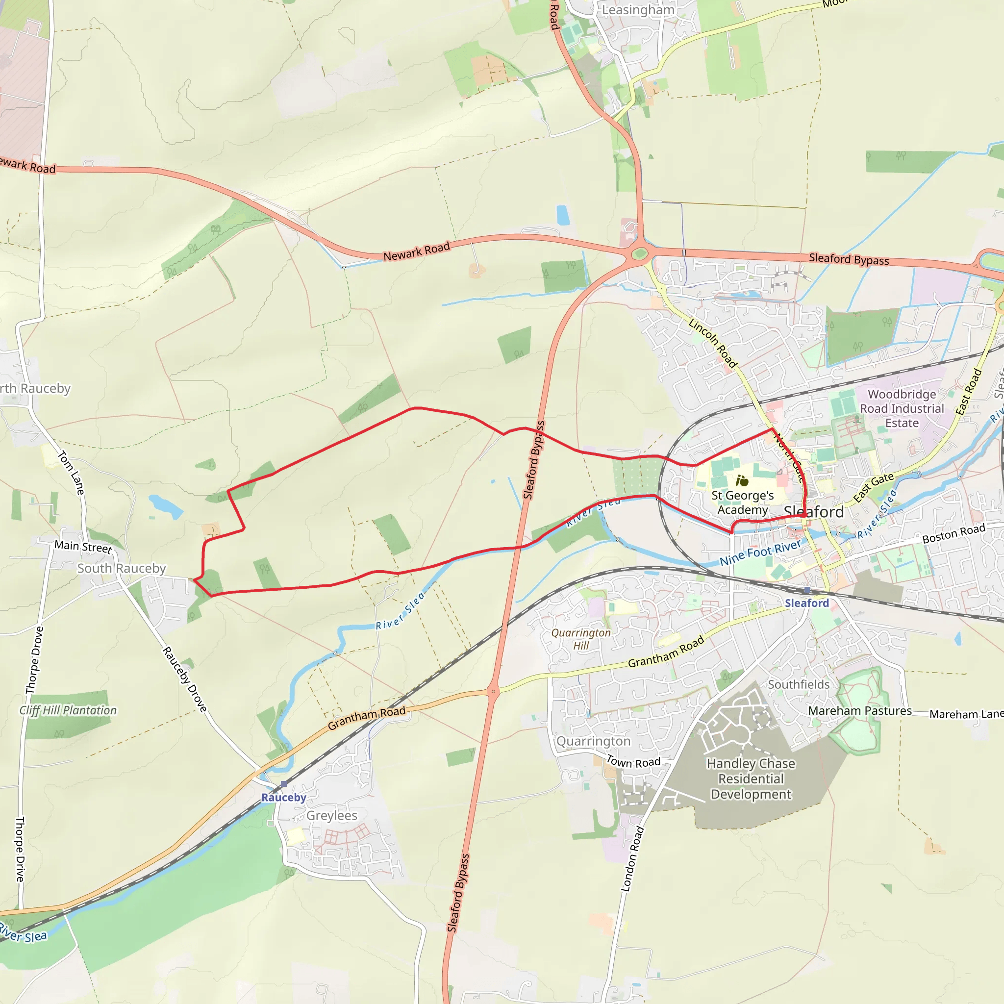 Riverside Walk at Sleaford mobile static map