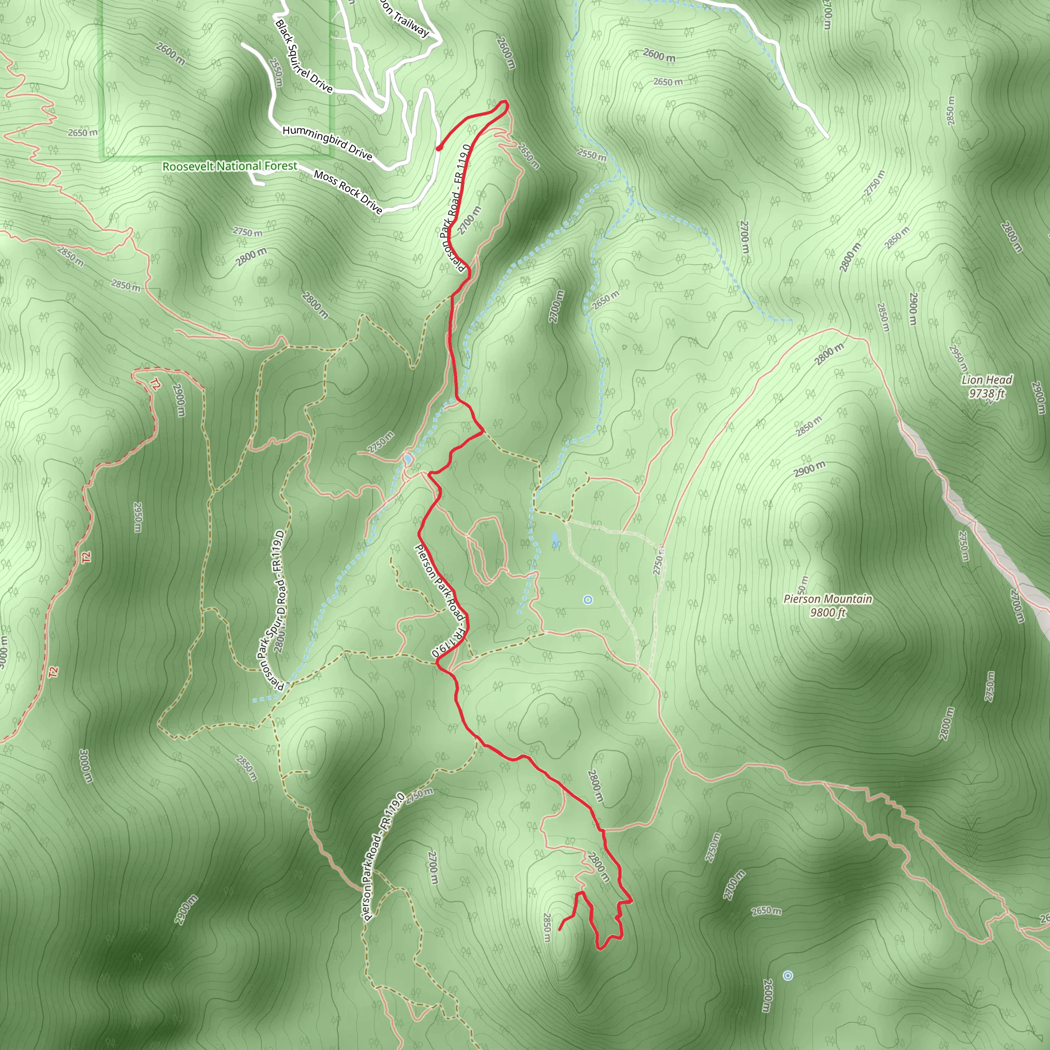 Pierson Park Walk mobile static map