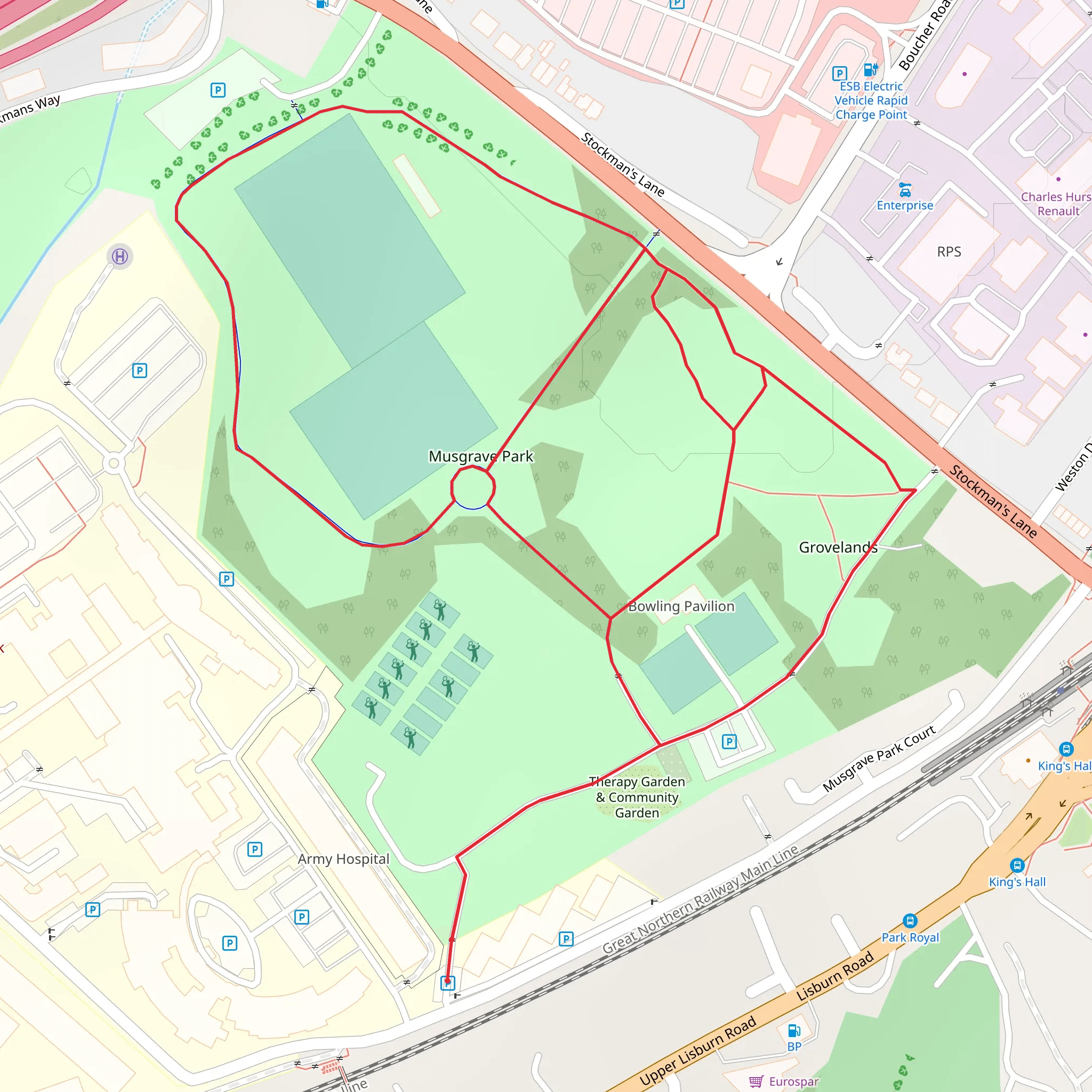 Musgrave Park mobile static map