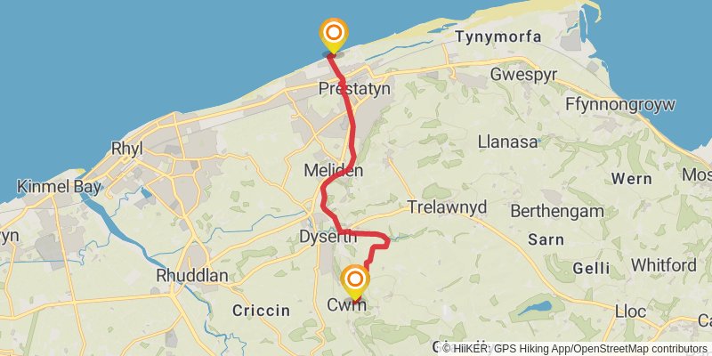Clwydian Way stage 11 Map