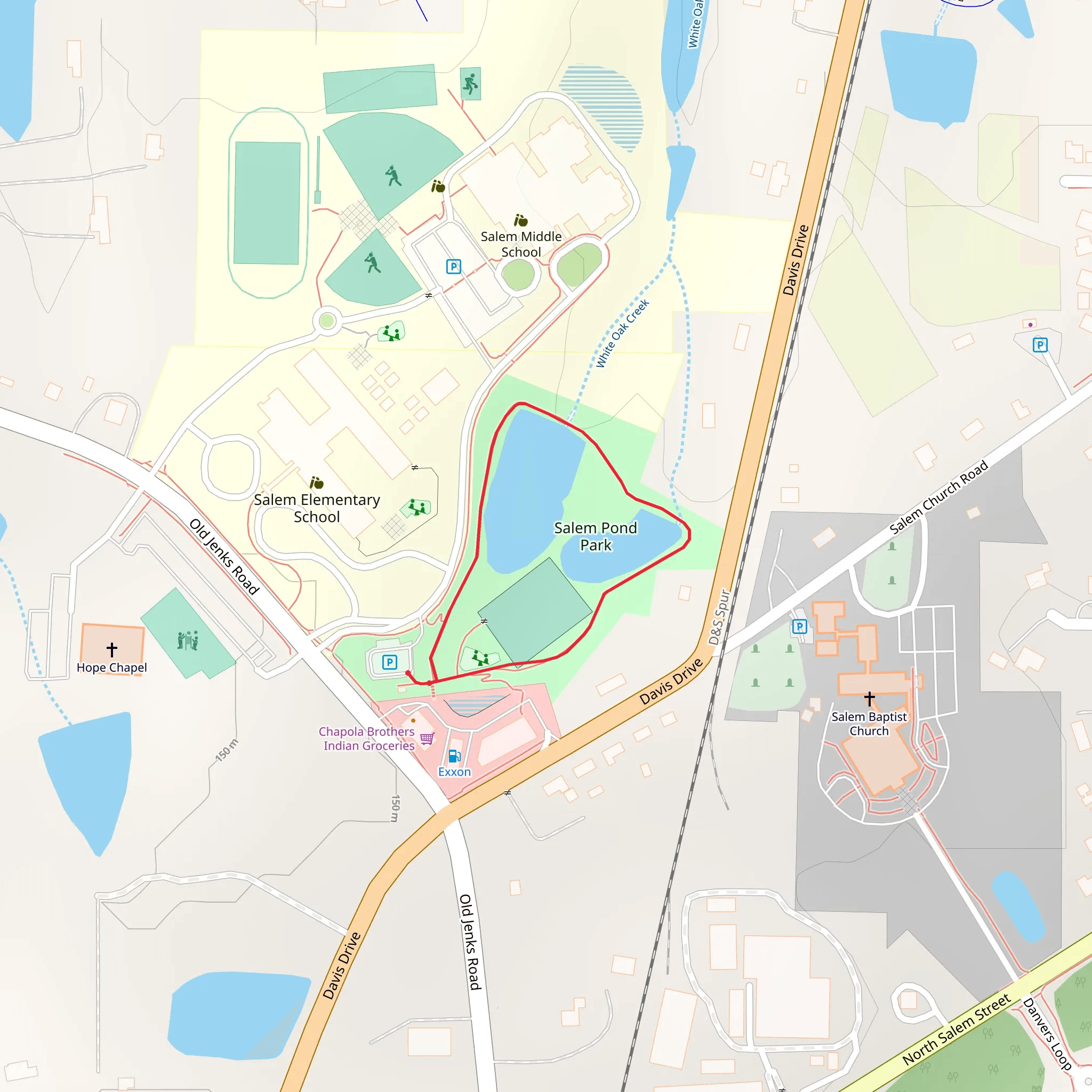 White Oak Creek Loop mobile static map