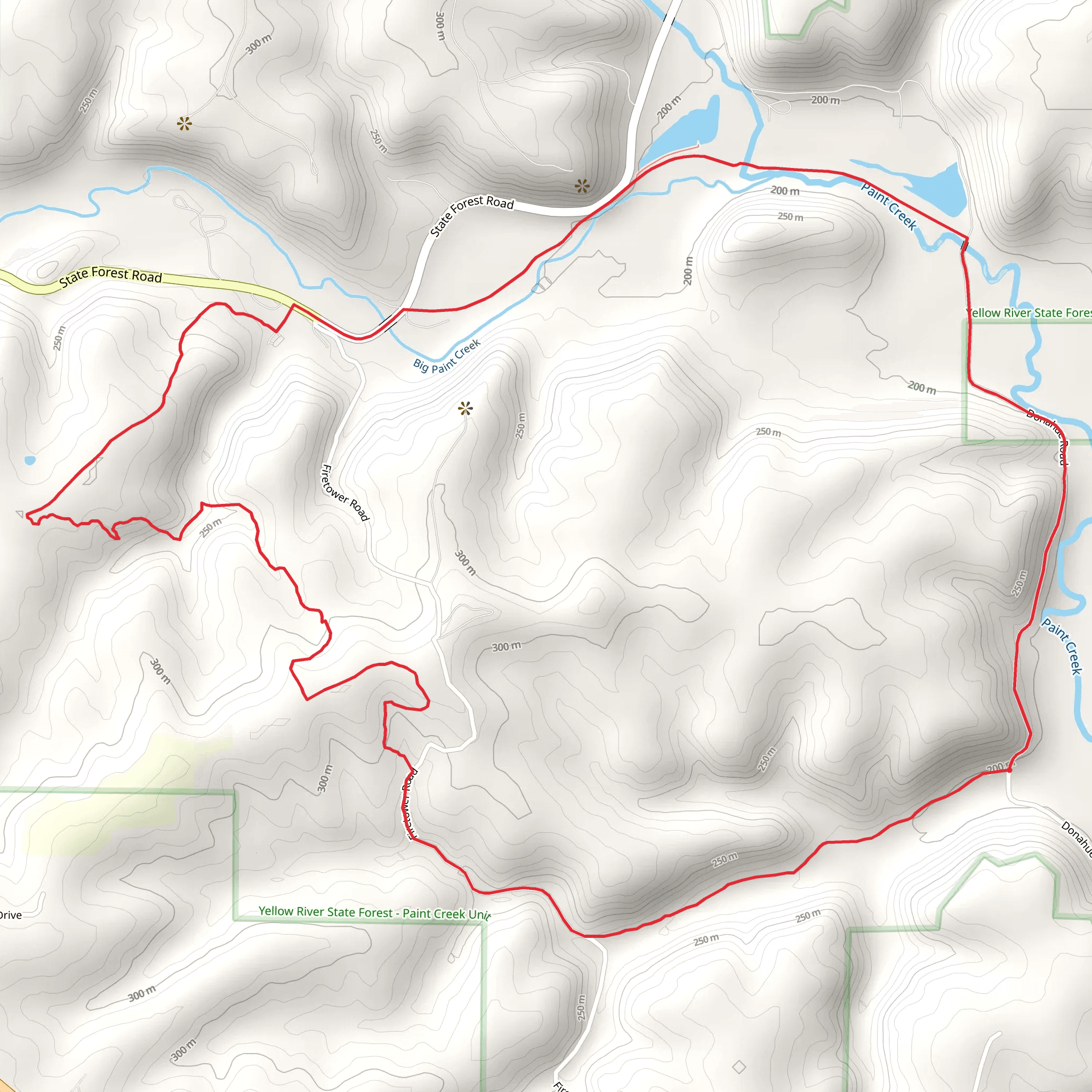 Brown's Hollow and Paint Creek Loop mobile static map